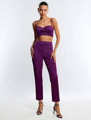 PANTALÓN DE SATÍN SLIM FIT