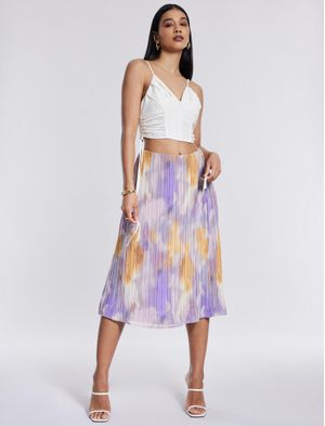 FALDA MIDI TIE DYE HIGH AND LOW